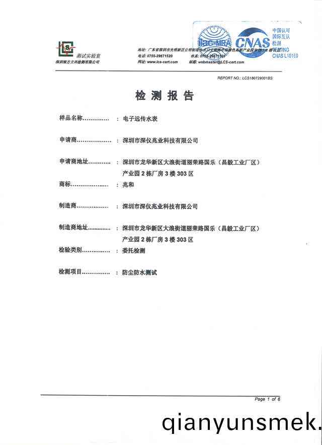 檢(jian)測(ce)報(bao)告(gao)